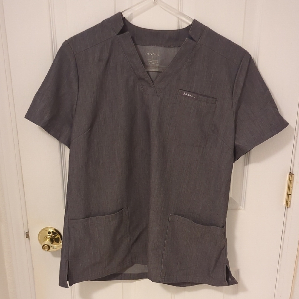 Jaanuu Gray Scrub Top